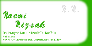 noemi mizsak business card